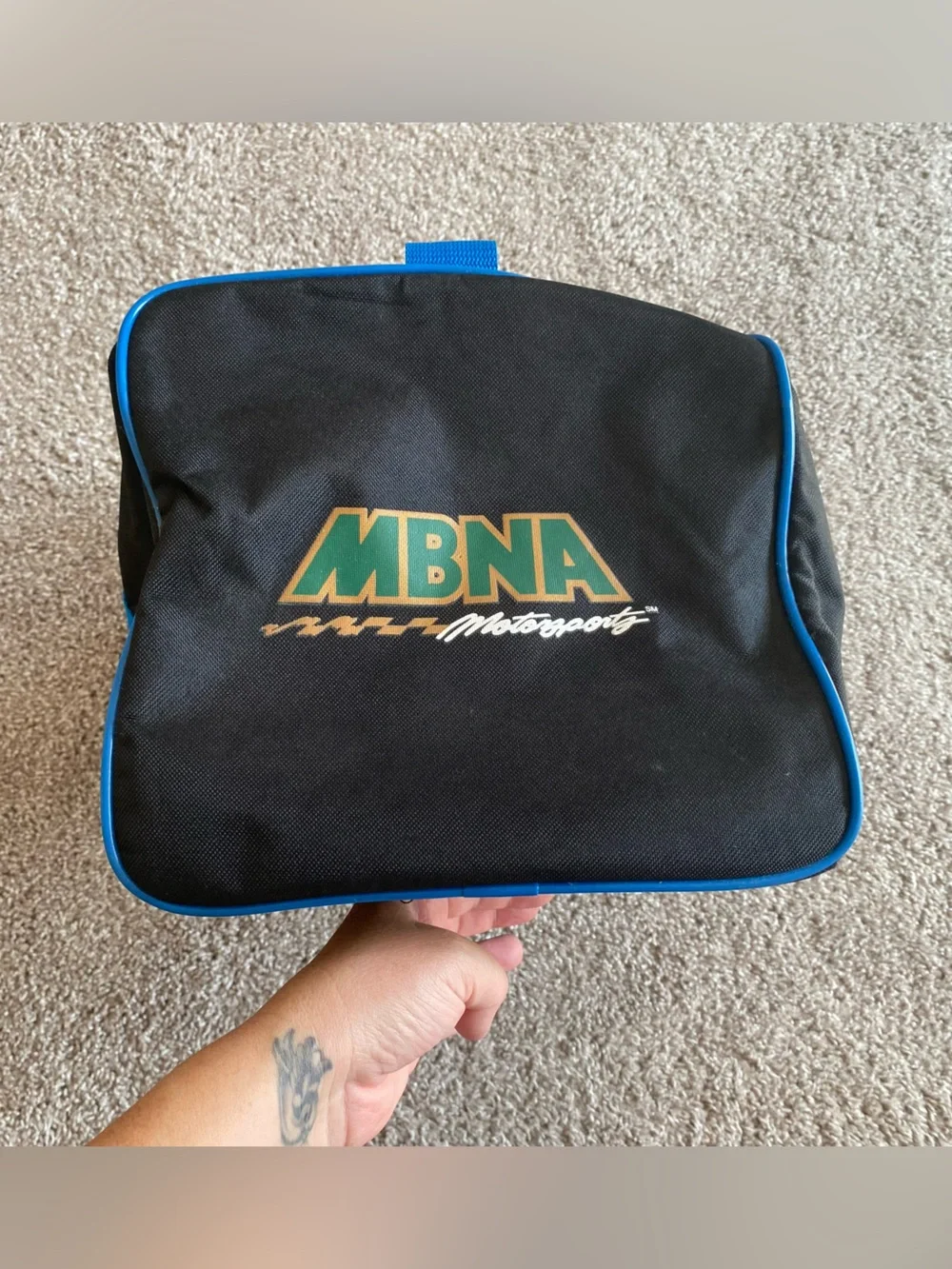 Vintage Nascar MBNA duffle bag